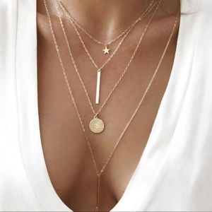 Star and balance multi necklace